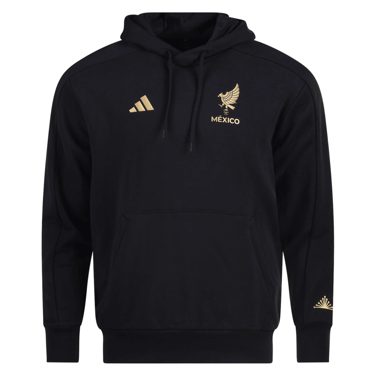 adidas Mexico DNA Hoodie 25/26 (Black/Gold) | SoccerWearhouse