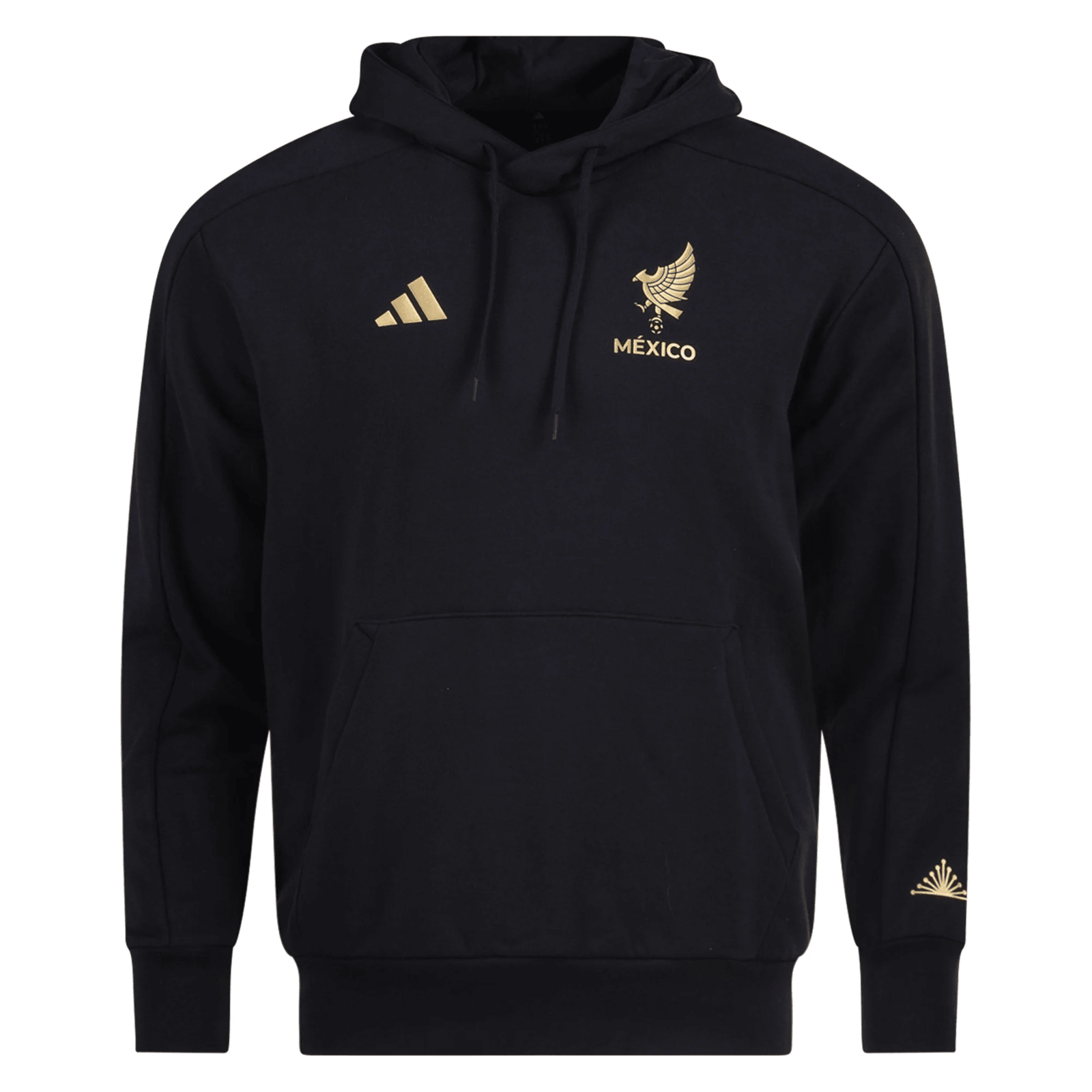 adidas Mexico DNA Hoodie 25/26 (Black/Gold) | SoccerWearhouse