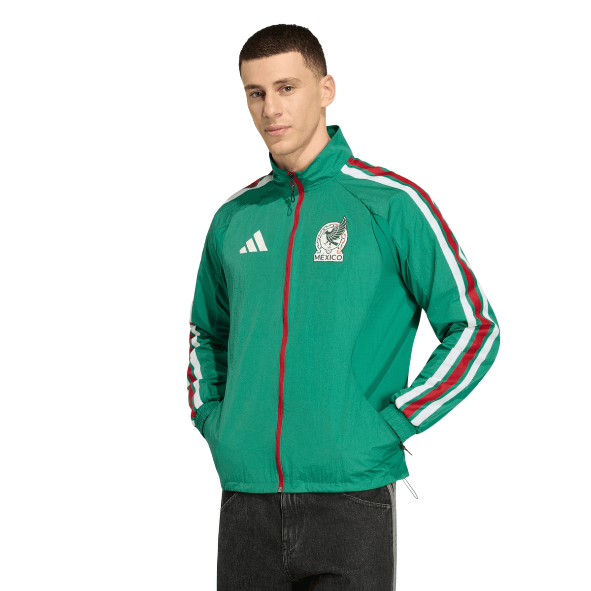 adidas Mexico Home Anthem Jacket 2026 (Green) | SoccerWearhouse