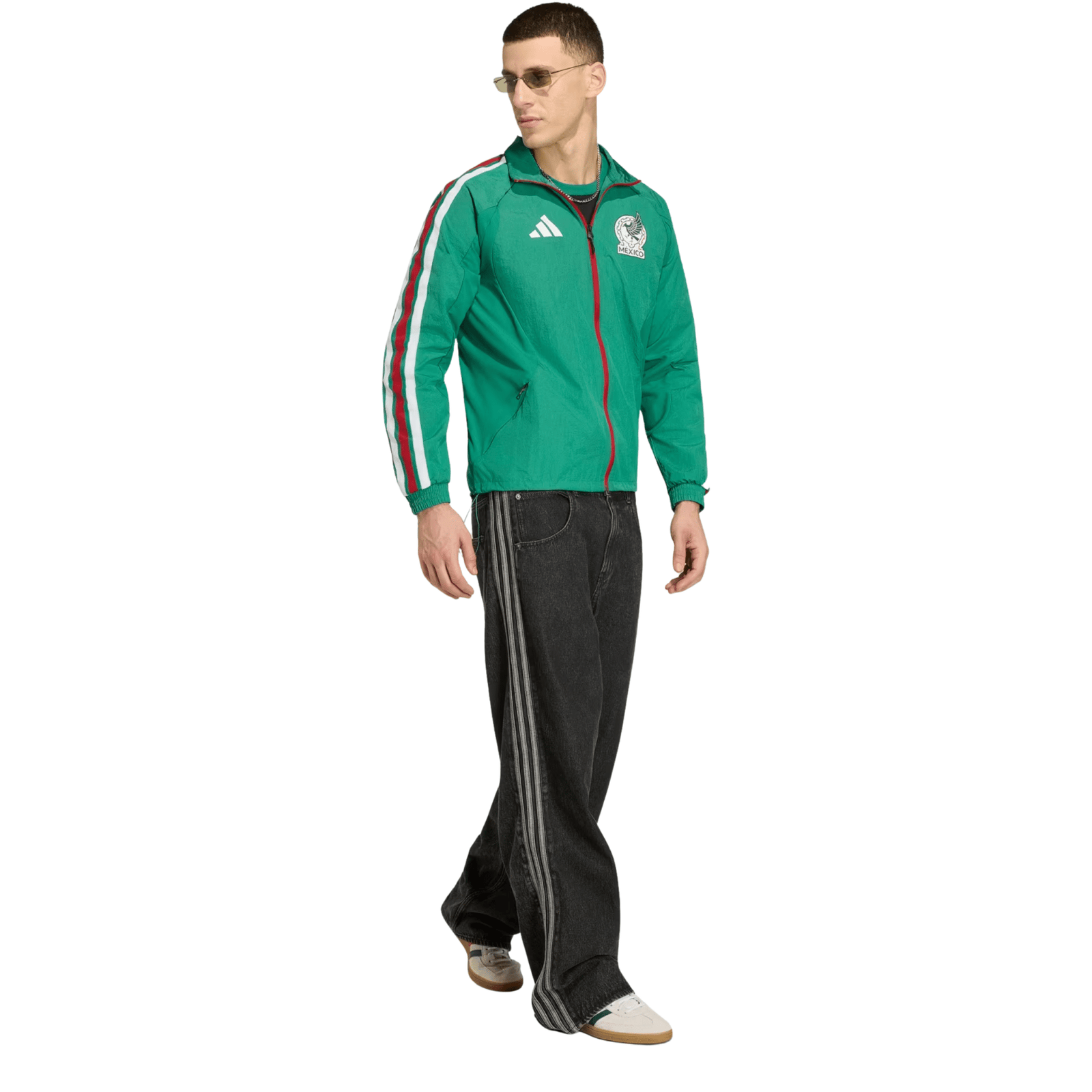 adidas Mexico Home Anthem Jacket 2026 (Green) | SoccerWearhouse