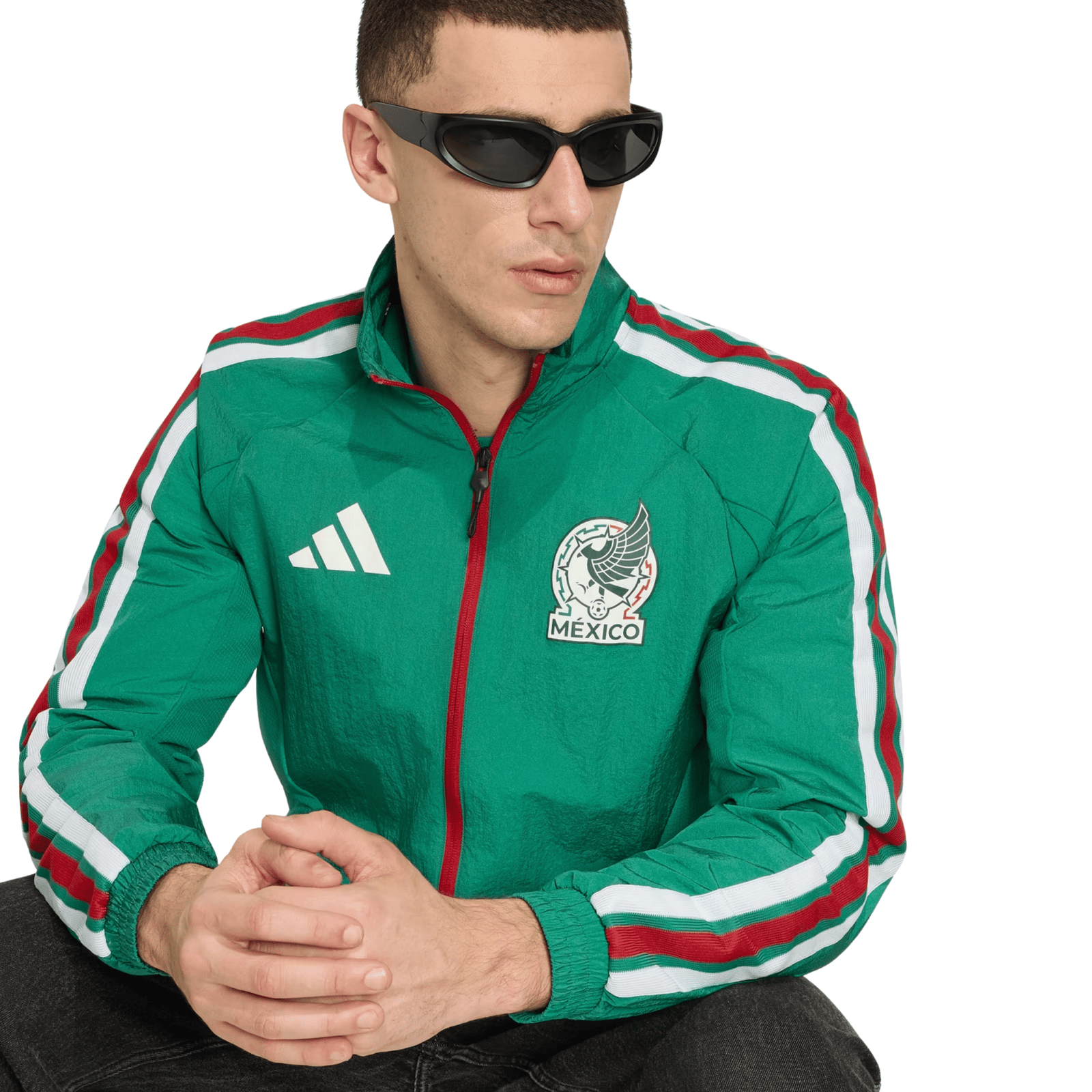 adidas Mexico Home Anthem Jacket 2026 (Green) | SoccerWearhouse