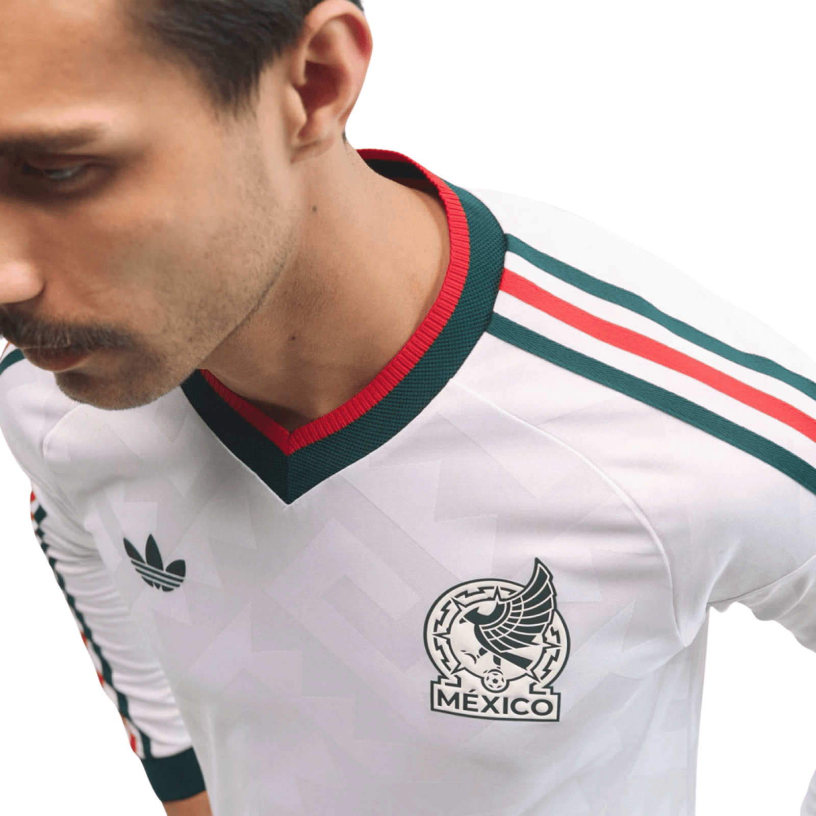 adidas Mexico Long Sleeve Authentic Away Jersey 2026 (White) | SoccerWearhouse