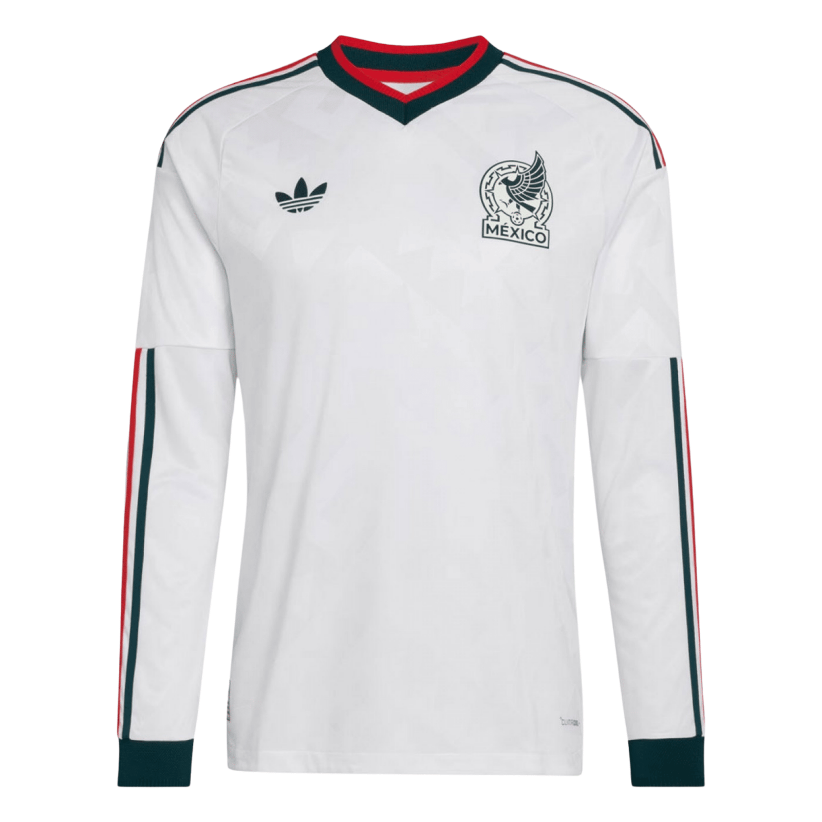 adidas Mexico Long Sleeve Authentic Away Jersey 2026 (White) | SoccerWearhouse