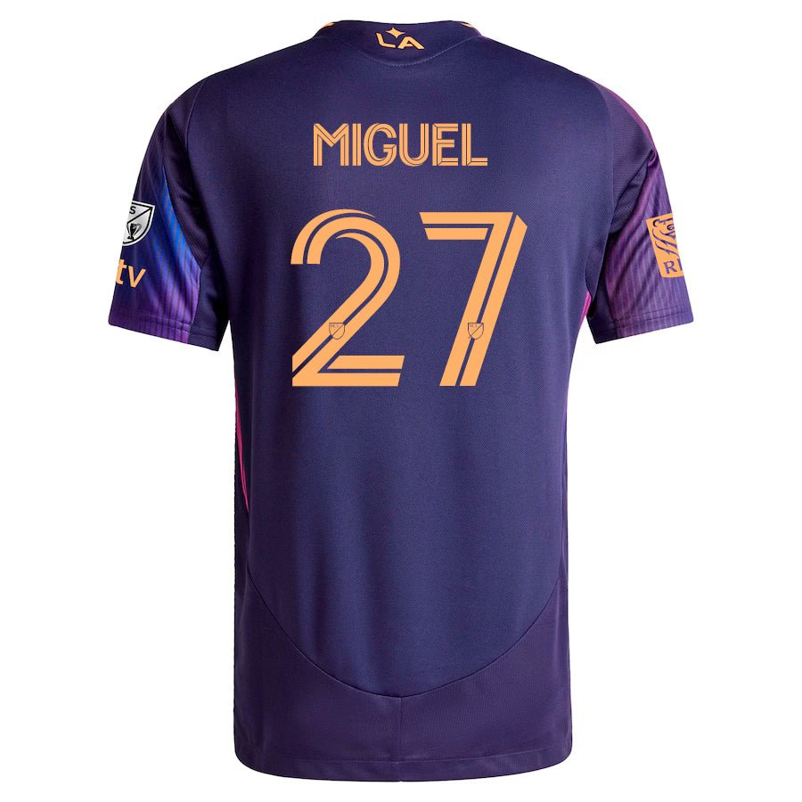 adidas Miguel Berry LA Galaxy Authentic Away Jersey w/ MLS + Apple TV + RBC Sponsor 25/26 (Purple) (Copy) | SoccerWearhouse