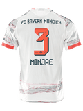 adidas Minjae Authentic Away Jersey 25/26 w/ Sponsor + Meister Bundesliga Patch (White/Red)
