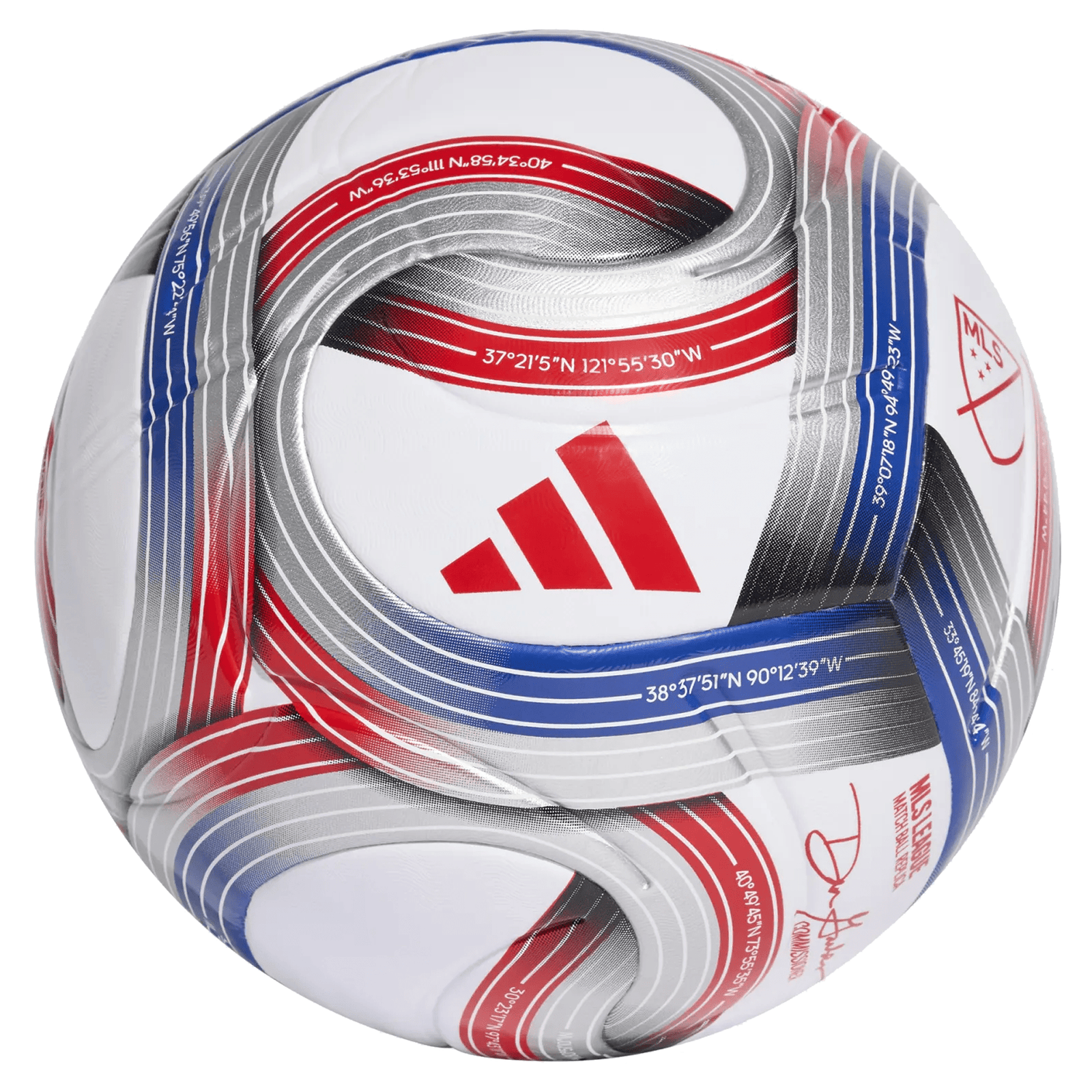adidas MLS 2026 League Top Ball (White/Red/Blue) | SoccerWearhouse