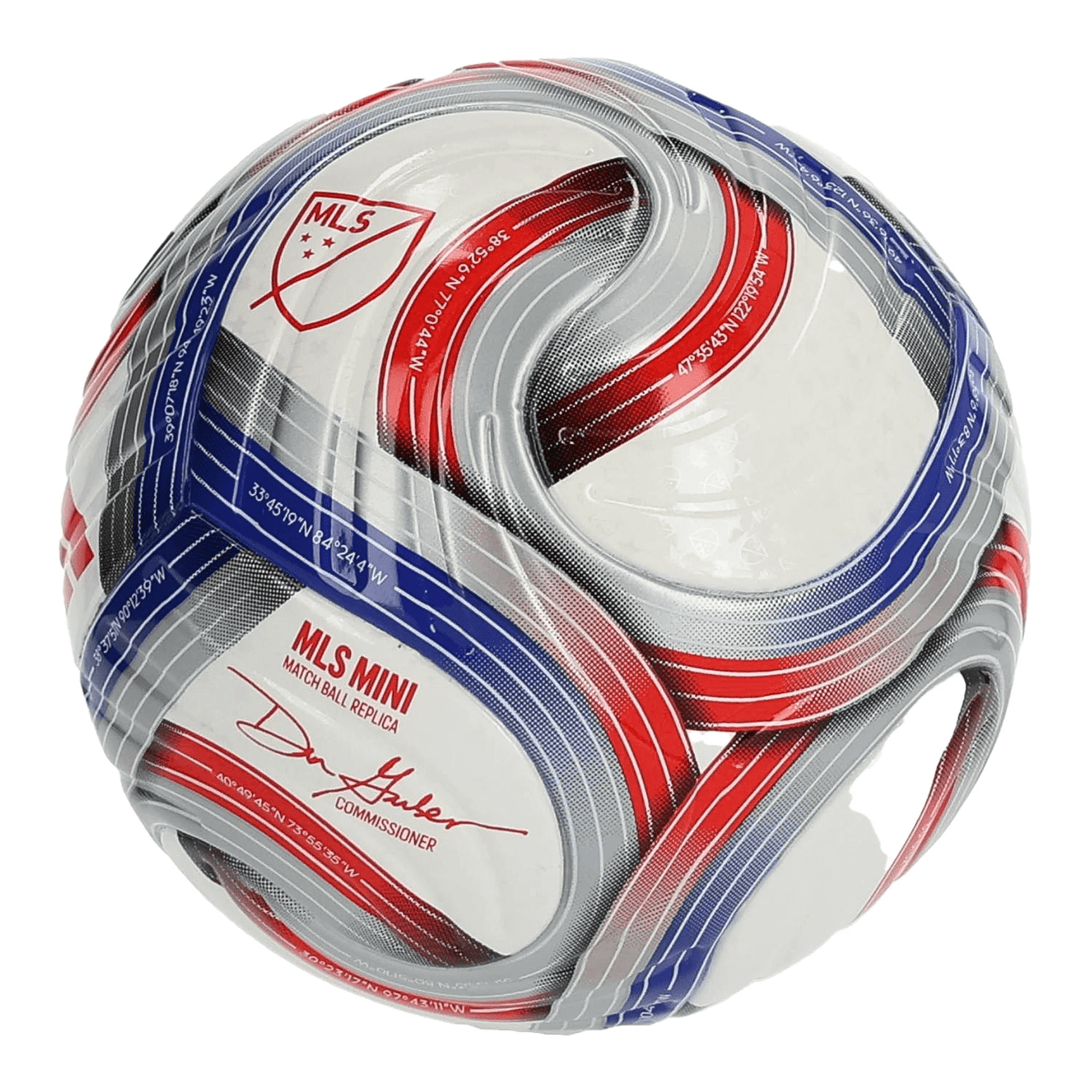 adidas MLS 2026 Mini Ball (White/Red/Blue) | SoccerWearhouse
