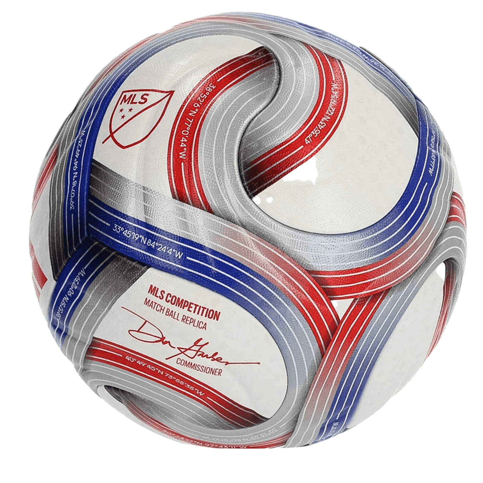 adidas MLS 2026 Official Match Ball (White/Red/Blue) | SoccerWearhouse