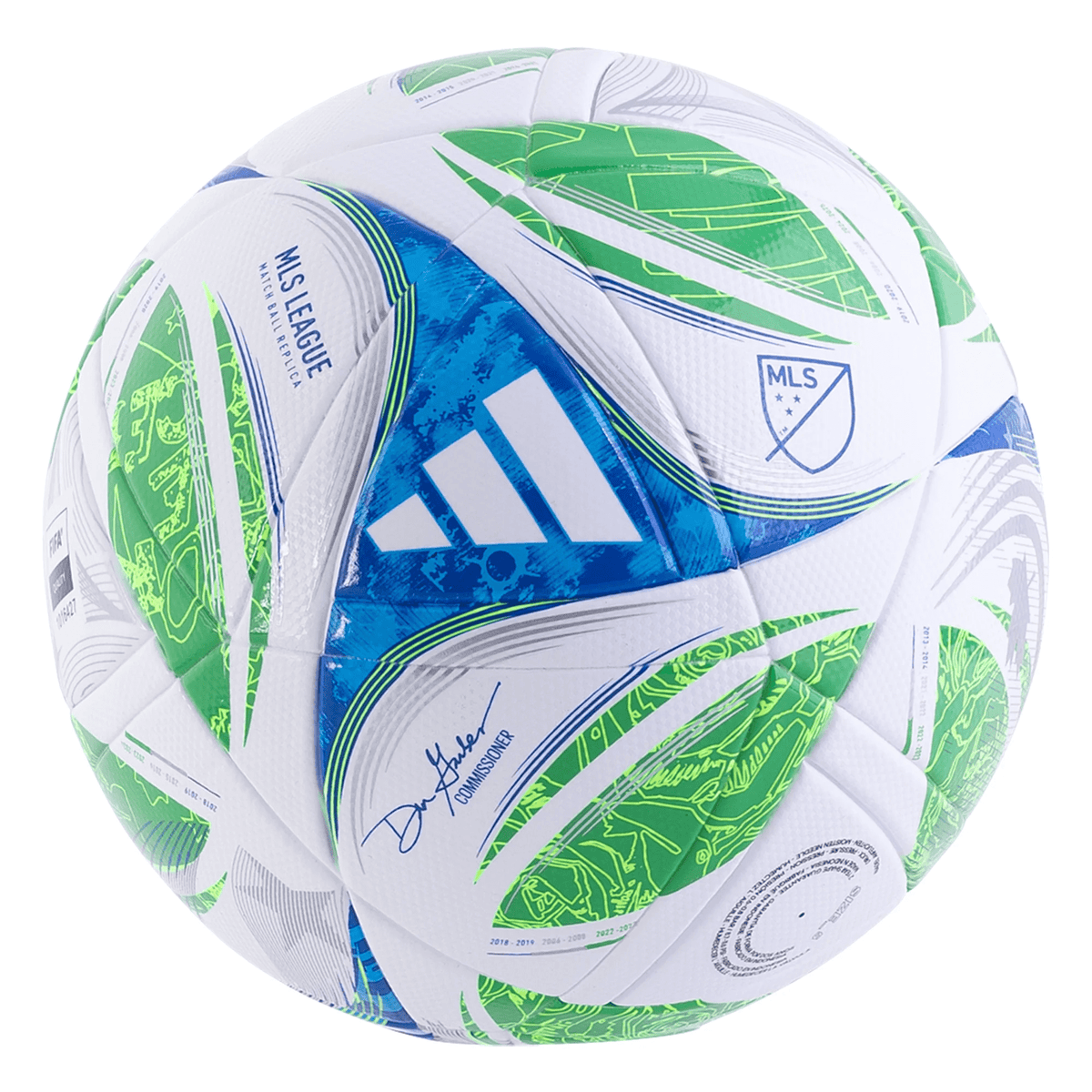adidas MLS League NFHS Ball 2025 (White/Green/Blue) | SoccerWearhouse