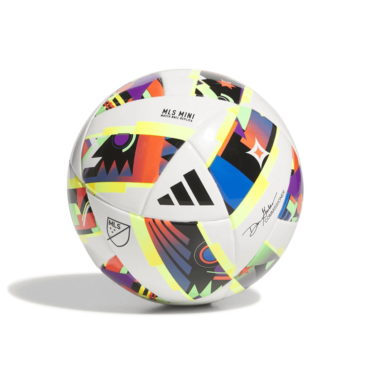 adidas MLS Mini Ball 2024 (White/Black/Solar Gold) | SoccerWearhouse