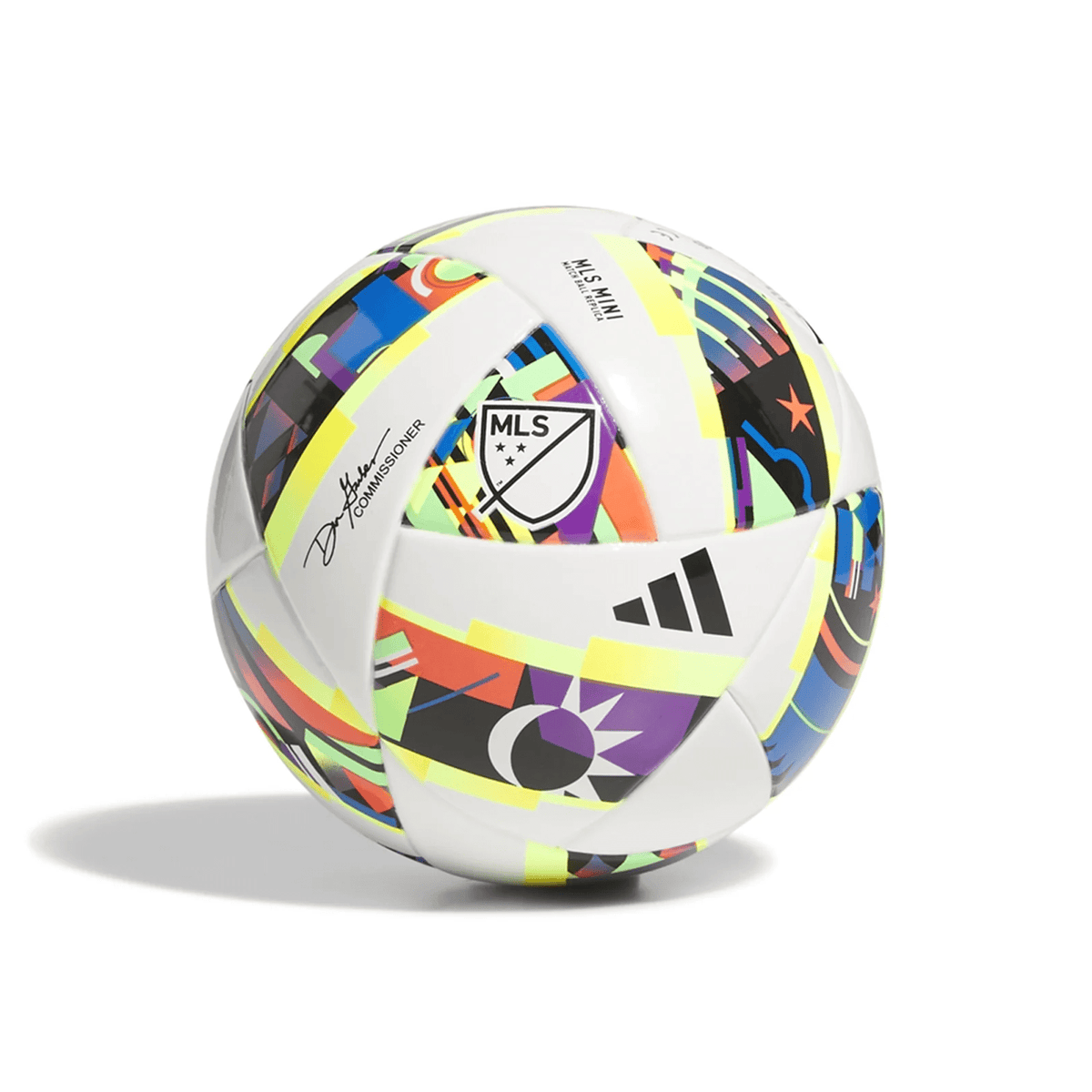 adidas MLS Mini Ball 2024 (White/Black/Solar Gold) | SoccerWearhouse