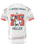 adidas Muller Special Authentic Away Jersey 25/26 w/ Sponsor + Meister Bundesliga Patch (White/Red)
