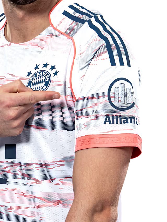 adidas Muller Special Authentic Away Jersey 25/26 w/ Sponsor + Meister Bundesliga Patch (White/Red) | SoccerWearhouse