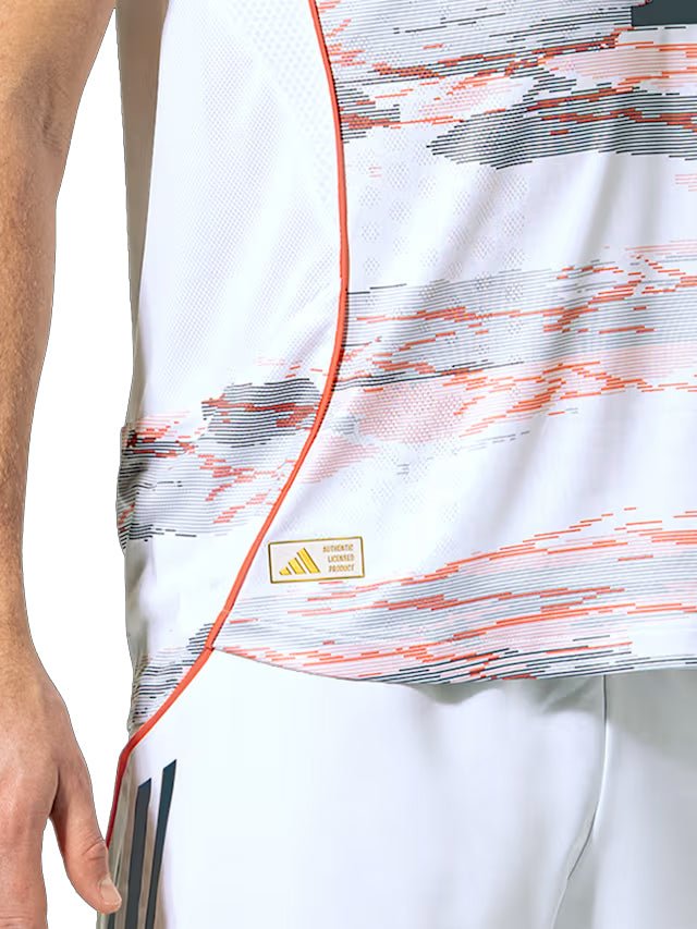 adidas Muller Special Authentic Away Jersey 25/26 w/ Sponsor + Meister Bundesliga Patch (White/Red) | SoccerWearhouse