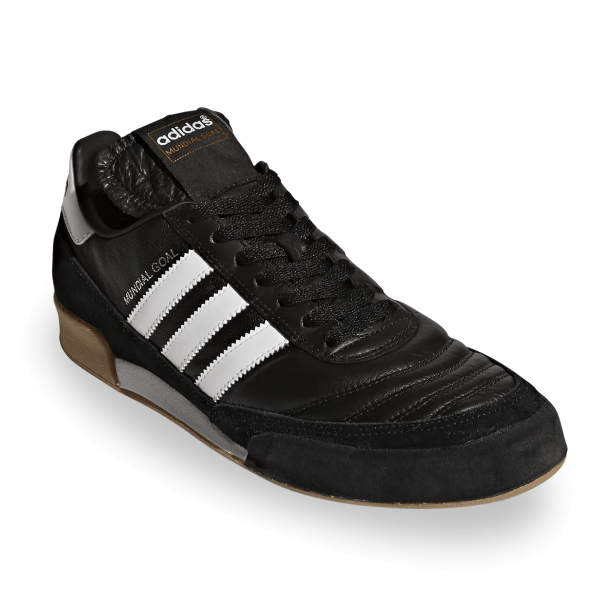 adidas Mundial Goal Indoor Soccer Shoes (Black/White) | SoccerWearhouse