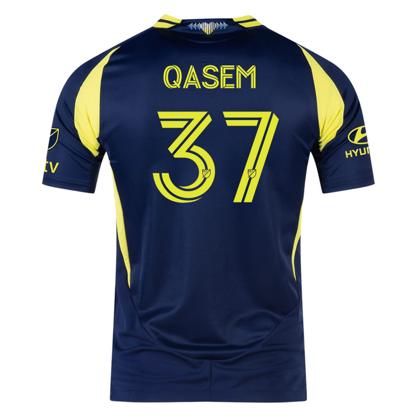 adidas Nashville Authentic Ahmed Qasem Away Jersey w/ MLS + Apple TV 25/26 (Tena Blue) | SoccerWearhouse