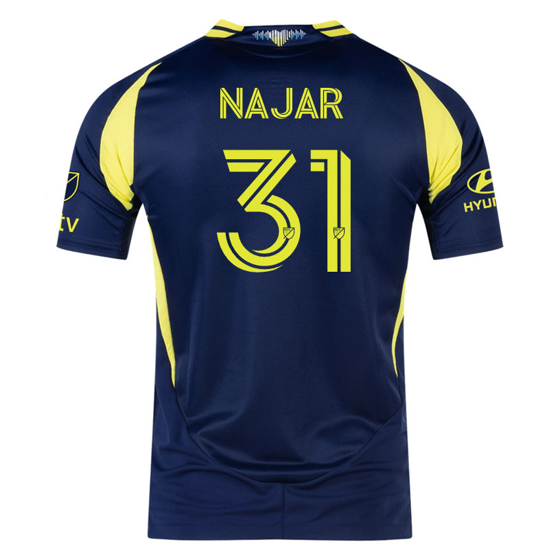 adidas Nashville Authentic Andy Najar Away Jersey w/ MLS + Apple TV 25/26 (Tena Blue) | SoccerWearhouse