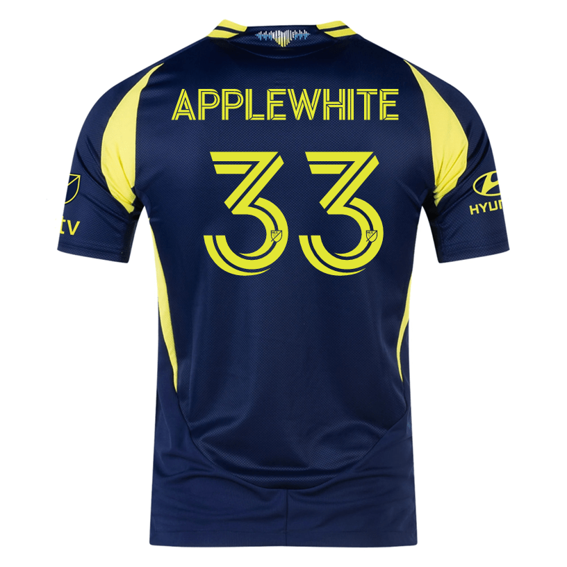 adidas Nashville Authentic Chris Applewhite Away Jersey w/ MLS + Apple TV 25/26 (Tena Blue) | SoccerWearhouse