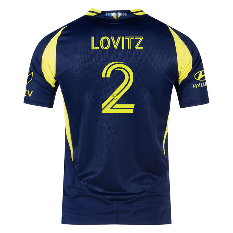 adidas Nashville Authentic Dan Lovitz Away Jersey w/ MLS + Apple TV 25/26 (Tena Blue) | SoccerWearhouse