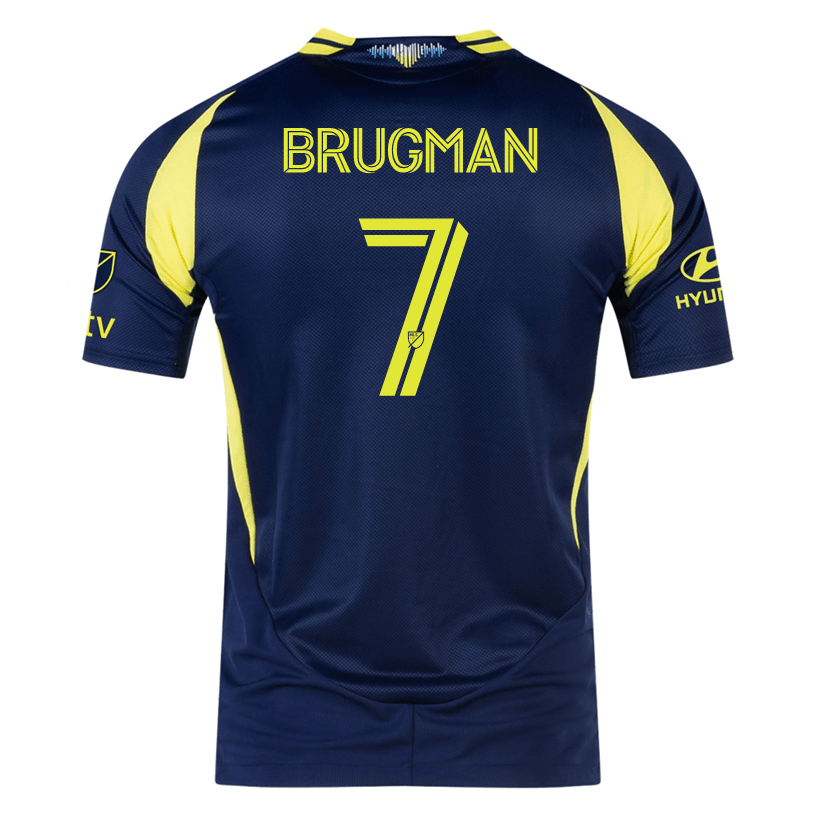 adidas Nashville Authentic Gastón Brugman Away Jersey w/ MLS + Apple TV 25/26 (Tena Blue) | SoccerWearhouse