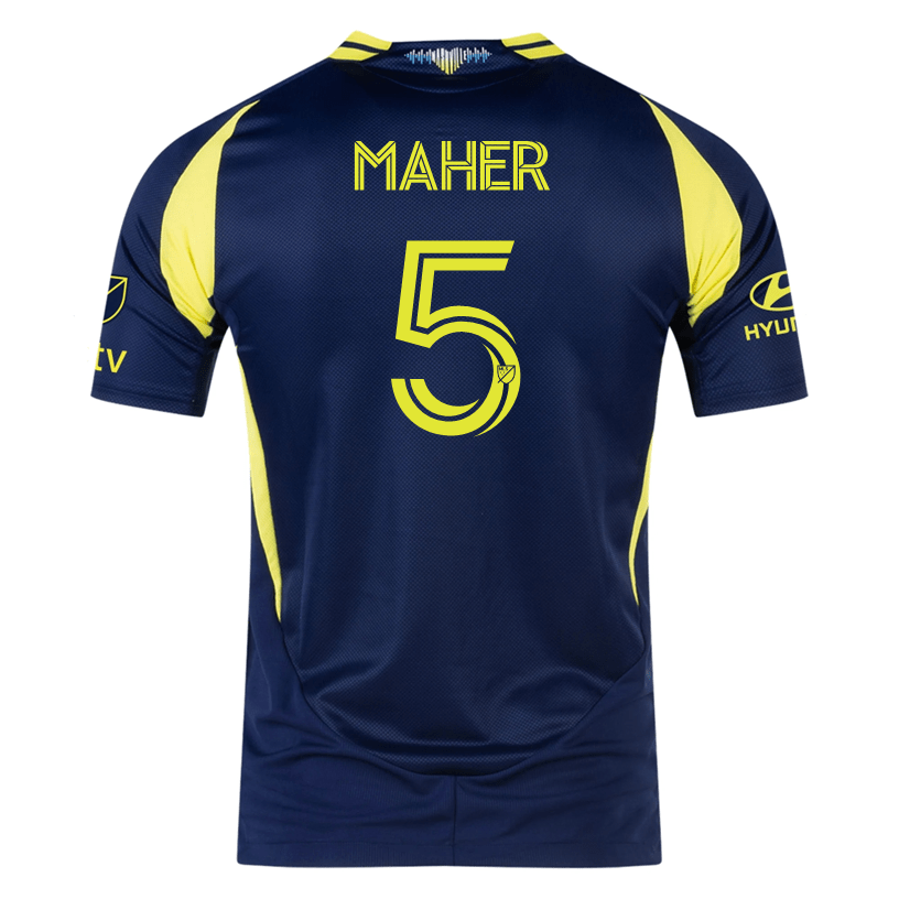adidas Nashville Authentic Jack Maher Away Jersey w/ MLS + Apple TV 25/26 (Tena Blue) | SoccerWearhouse