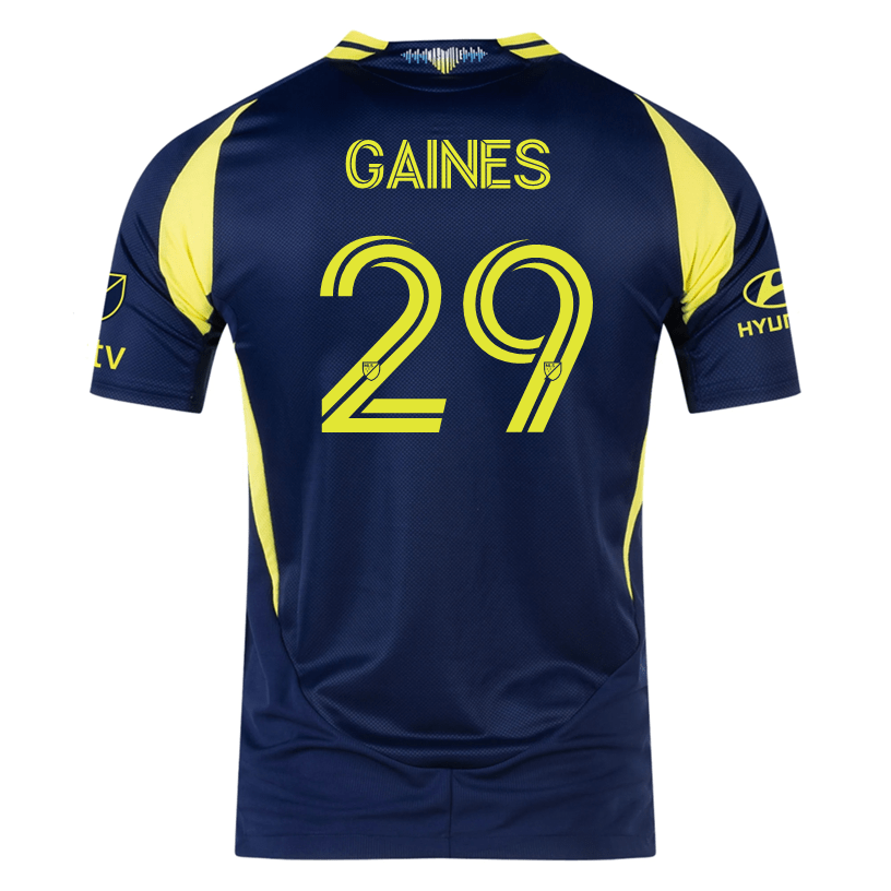 adidas Nashville Authentic Julian Gaines Away Jersey w/ MLS + Apple TV 25/26 (Tena Blue) | SoccerWearhouse