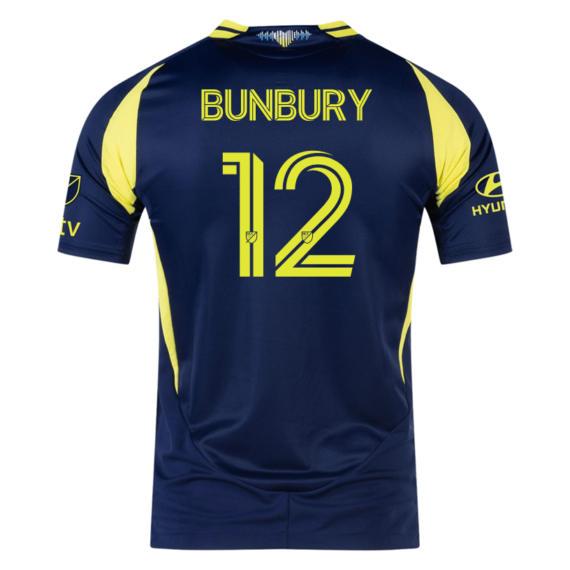 adidas Nashville Authentic Teal Bunbury Away Jersey w/ MLS + Apple TV 25/26 (Tena Blue) | SoccerWearhouse