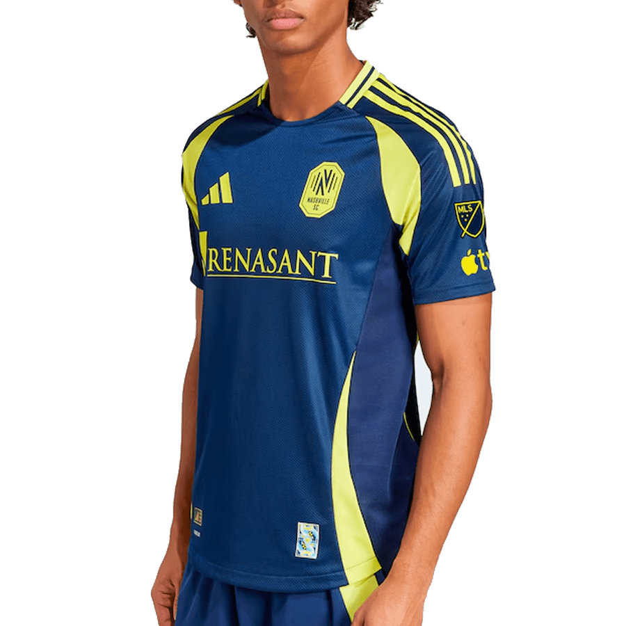 adidas Nashville Authentic Woobens Pacius Away Jersey w/ MLS + Apple TV 25/26 (Tena Blue) | SoccerWearhouse