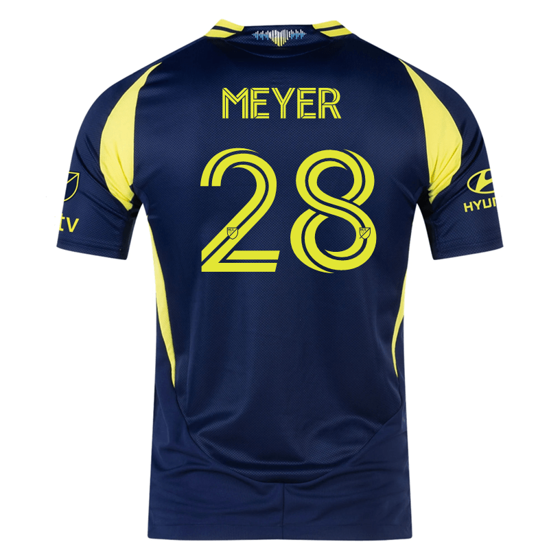 adidas Nashville Authentic Wyatt Meyer Away Jersey w/ MLS + Apple TV 25/26 (Tena Blue) | SoccerWearhouse