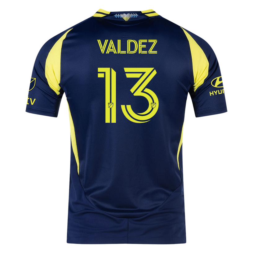 adidas Nashville Authentic Xavier Valdez Away Jersey w/ MLS + Apple TV 25/26 (Tena Blue) | SoccerWearhouse