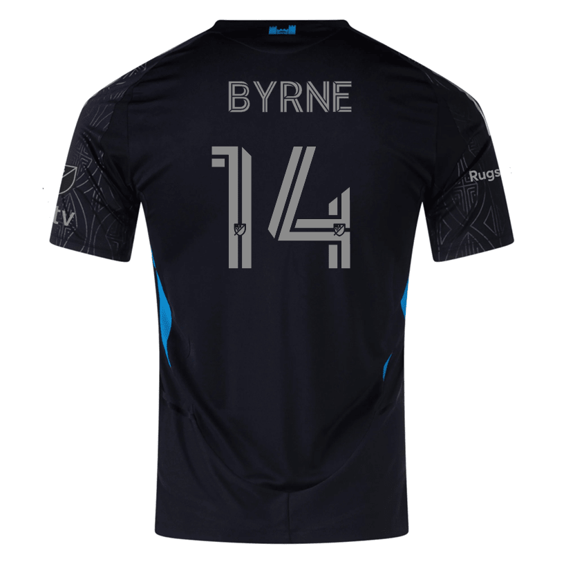 adidas Nathan Byrne Charlotte FC Authentic Away Jersey 25/26 (Black) | SoccerWearhouse