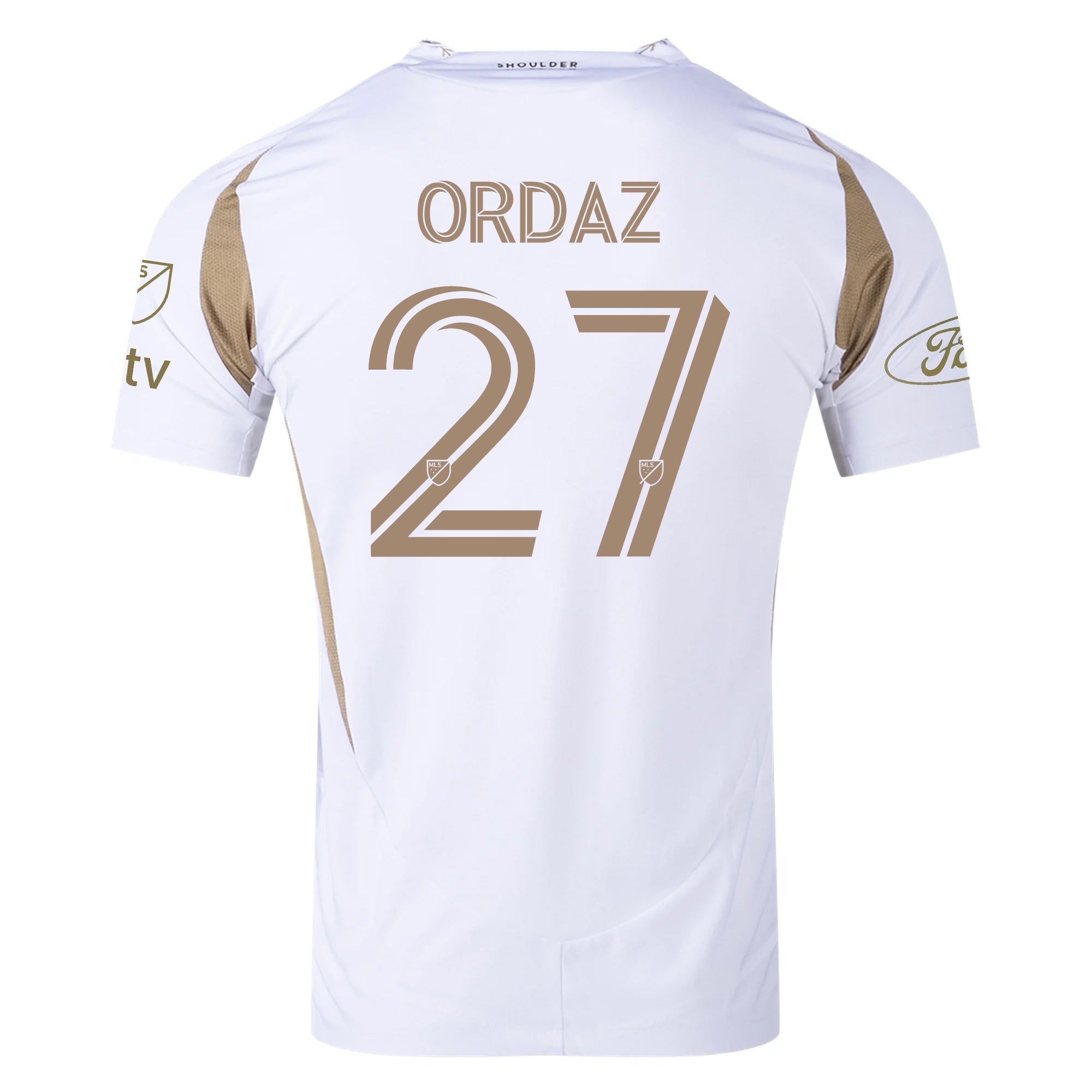 adidas Nathan Ordaz LAFC Authentic Away Jersey w/ MLS + Apple + Ford L