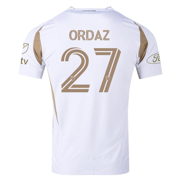 adidas Nathan Ordaz LAFC Authentic Away Jersey w/ MLS + Apple + Ford L