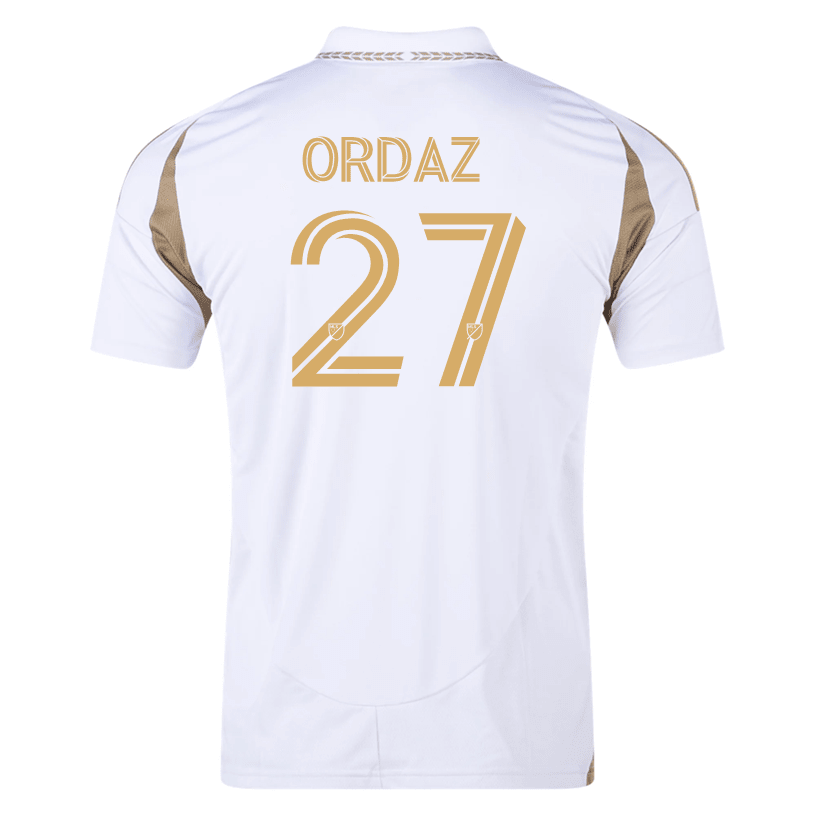 adidas Nathan Ordaz LAFC Away Jersey 25/26 (White/Gold) | SoccerWearhouse
