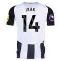 adidas Newcastle United Alexander Isak Home Jersey w/ EPL Patch 24/25 (Black/White)