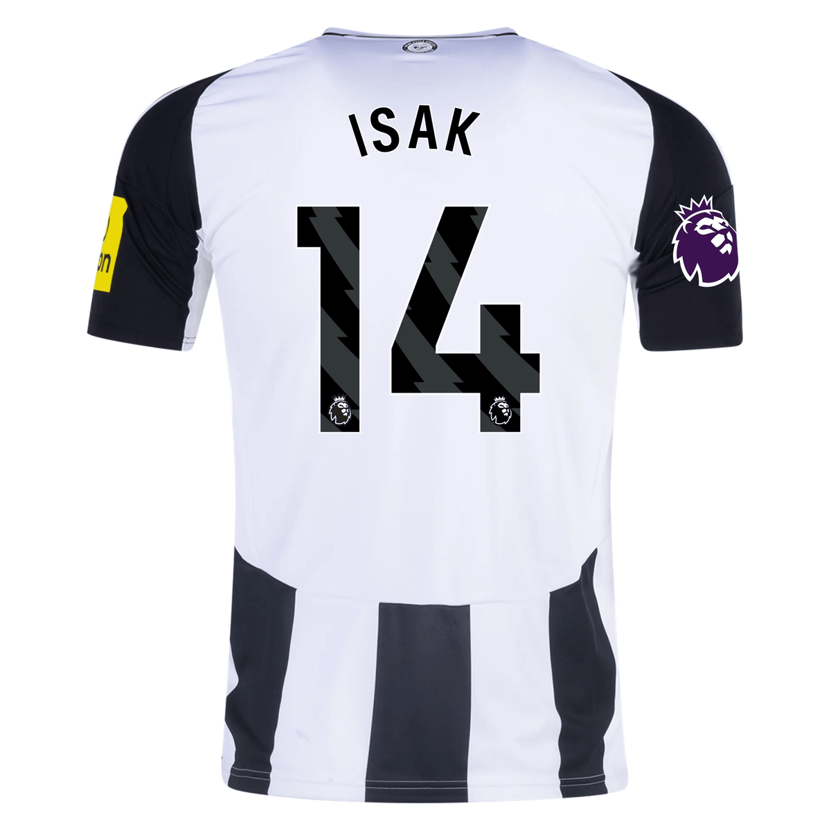 adidas Newcastle United Alexander Isak Home Jersey w/ EPL Patch 24/25 (Black/White) | SoccerWearhouse