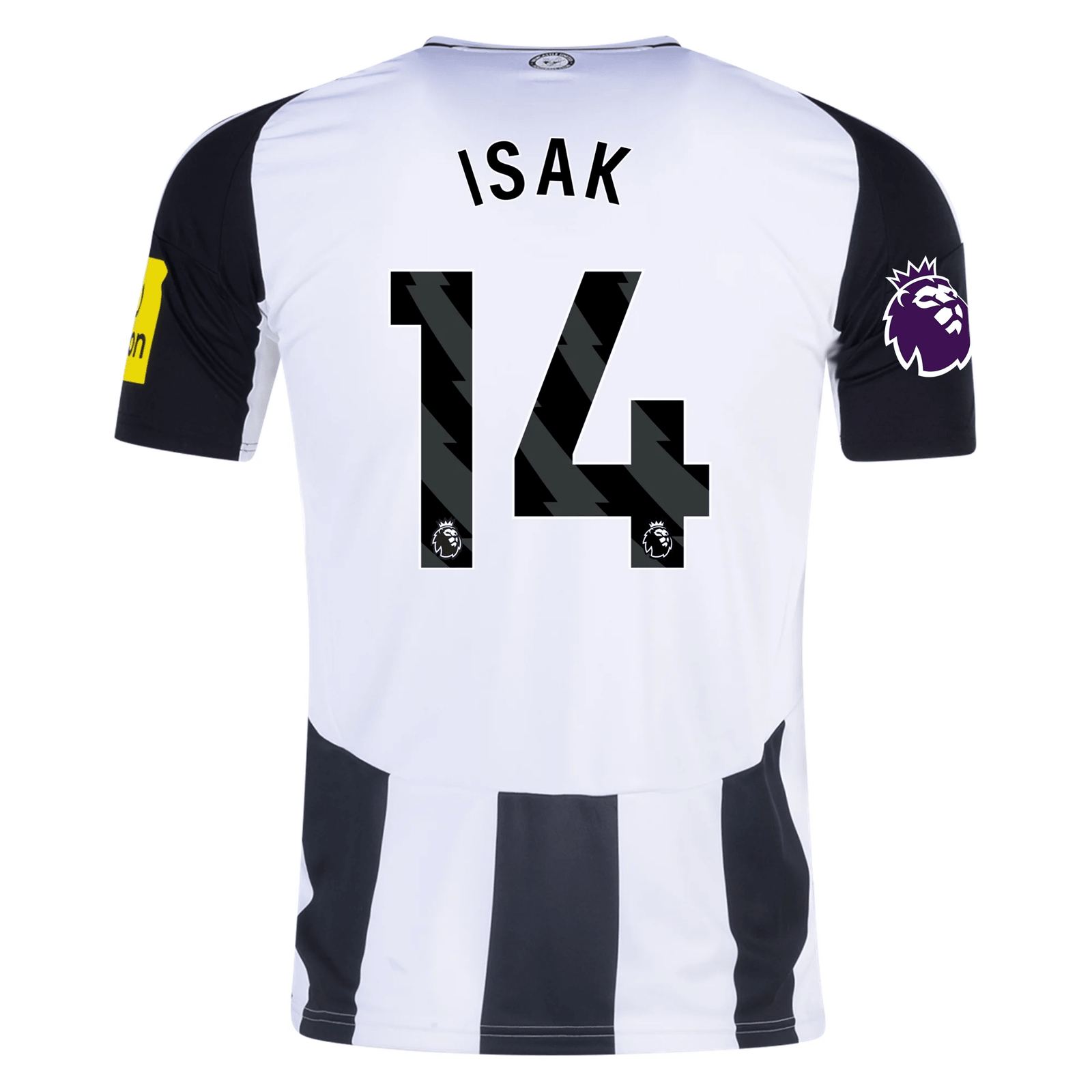 adidas Newcastle United Alexander Isak Home Jersey w/ EPL Patch 24/25 (Black/White) | SoccerWearhouse