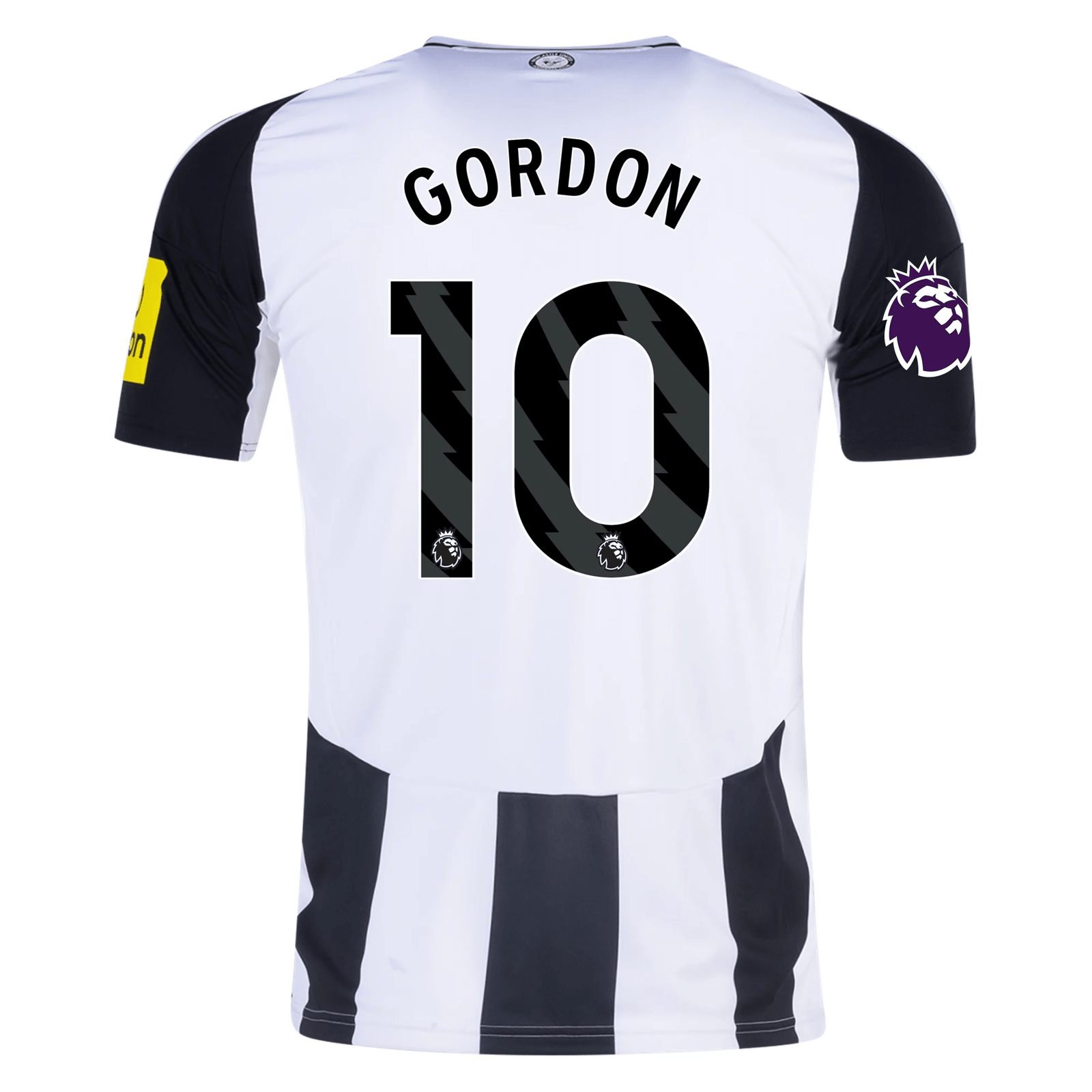 adidas Newcastle United Anthony Gordon Home Jersey w/ EPL Patch 24/25 (Black/White) | SoccerWearhouse