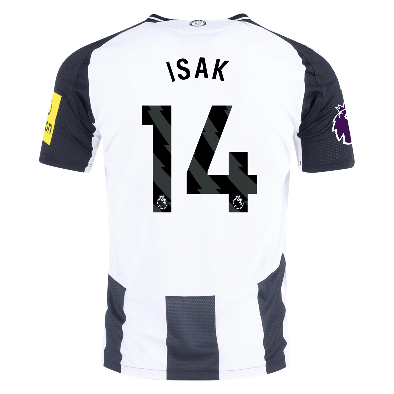 Adidas Newcastle United Authentic Alexander Isak Home Jersey w/ EPL Patch 24/25 (Black/White) | SoccerWearhouse