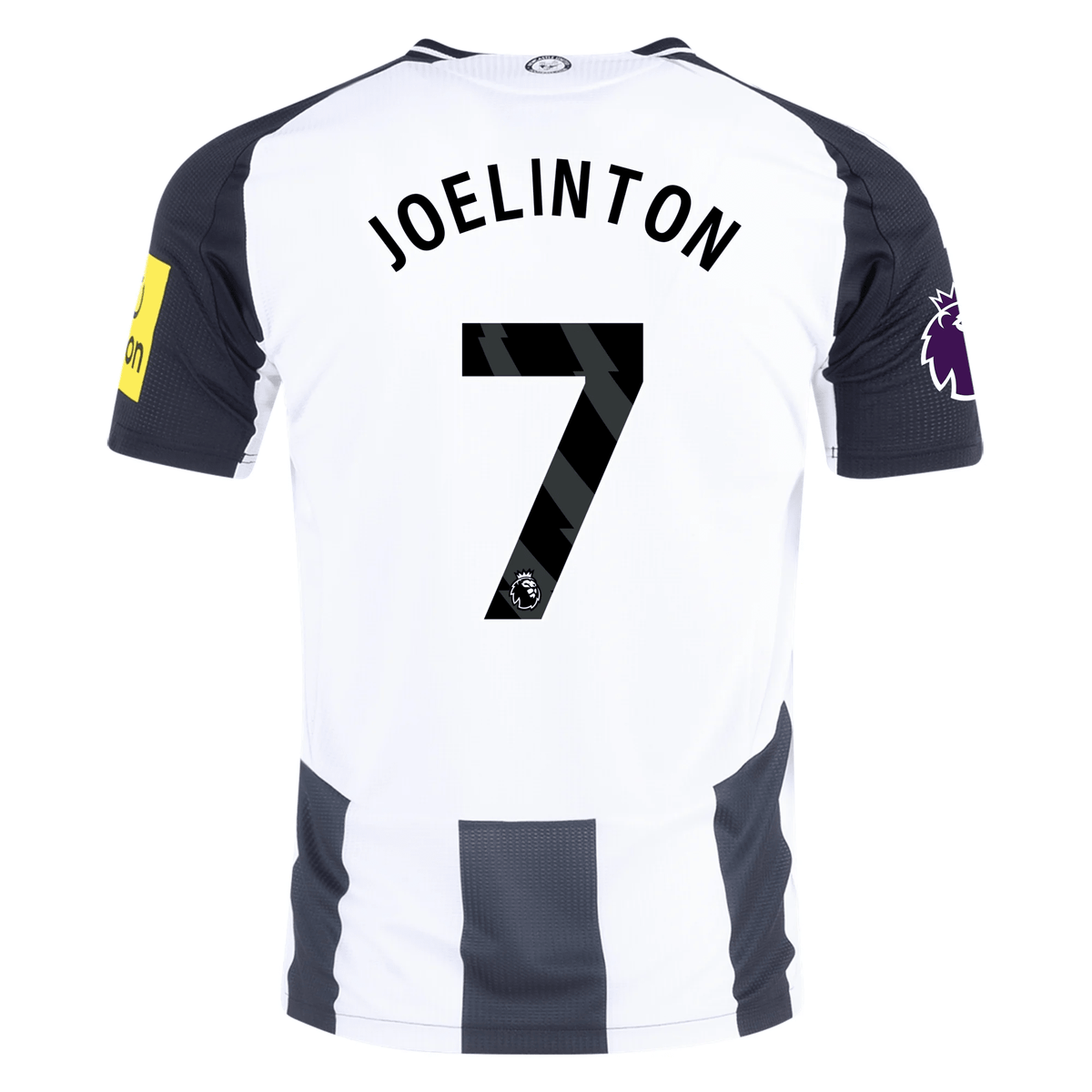 Adidas Newcastle United Authentic Joelinton Home Jersey w/ EPL Patch 24/25 (Black/White) | SoccerWearhouse