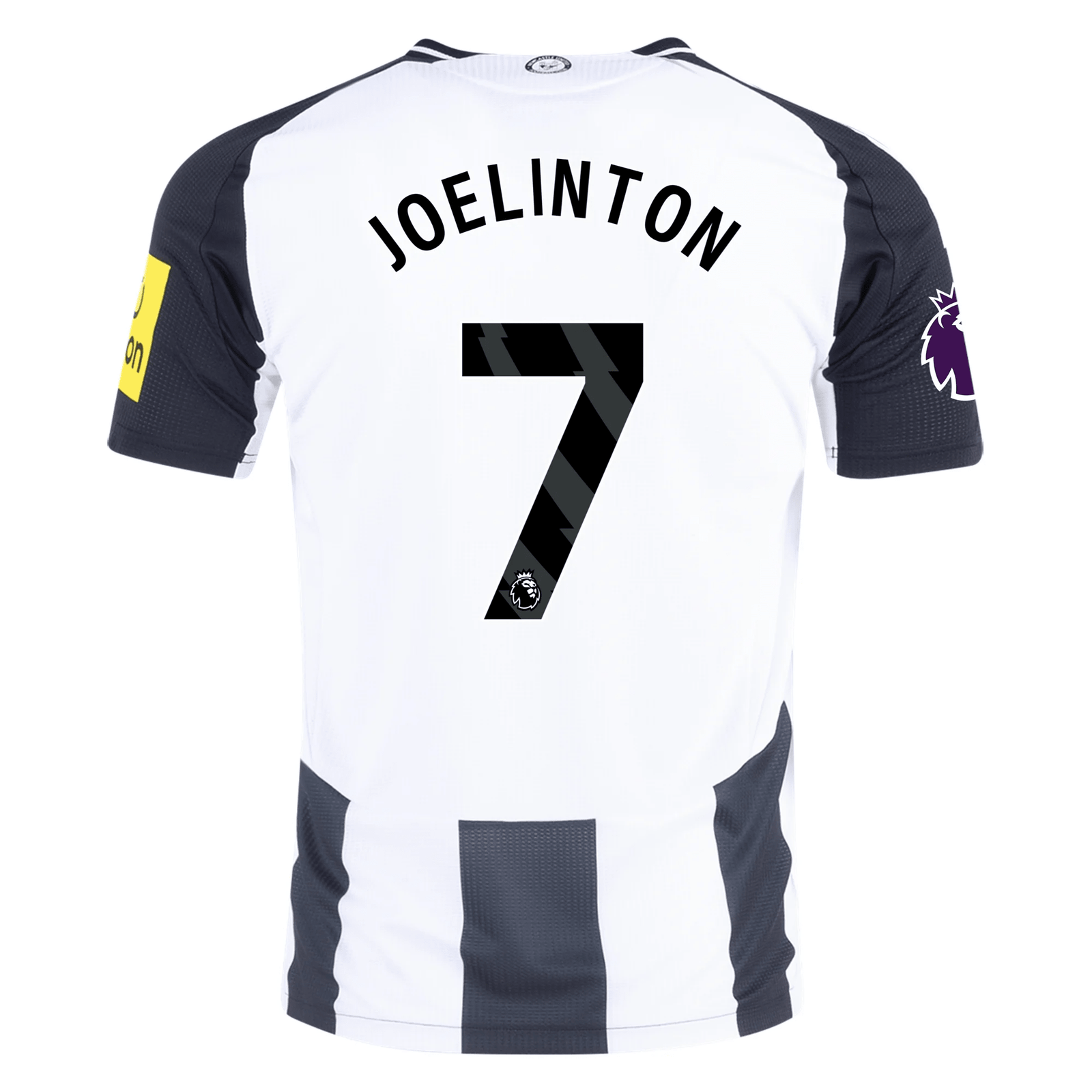 Adidas Newcastle United Authentic Joelinton Home Jersey w/ EPL Patch 24/25 (Black/White) | SoccerWearhouse