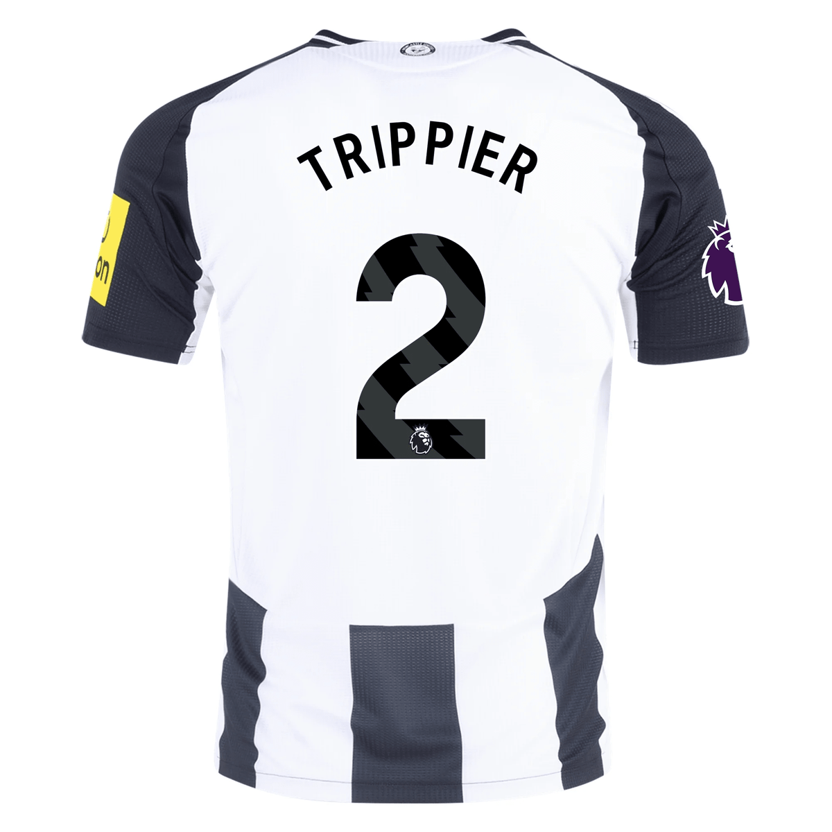 Adidas Newcastle United Authentic Kieran Trippier Home Jersey w/ EPL Patch 24/25 (Black/White) | SoccerWearhouse