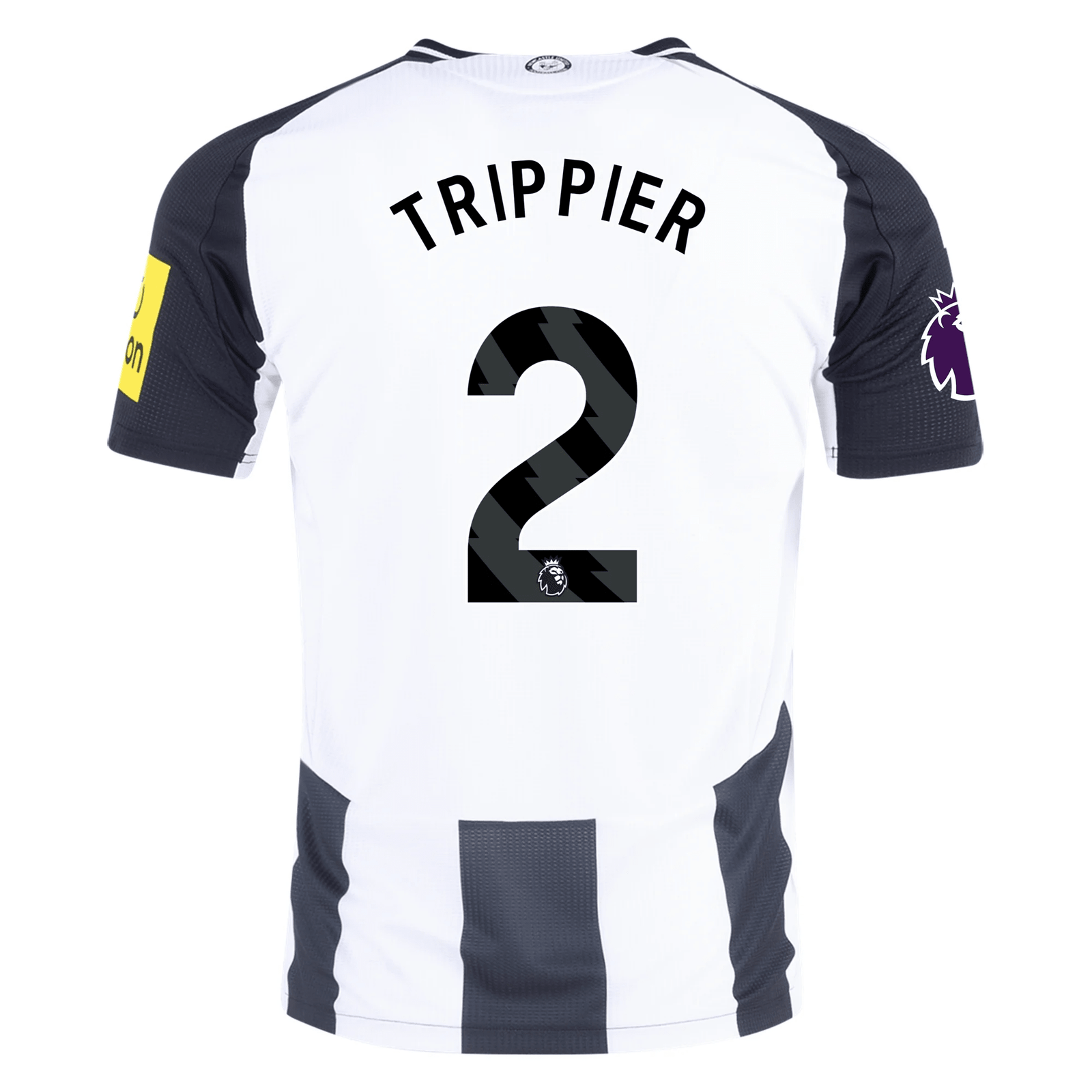 Adidas Newcastle United Authentic Kieran Trippier Home Jersey w/ EPL Patch 24/25 (Black/White) | SoccerWearhouse