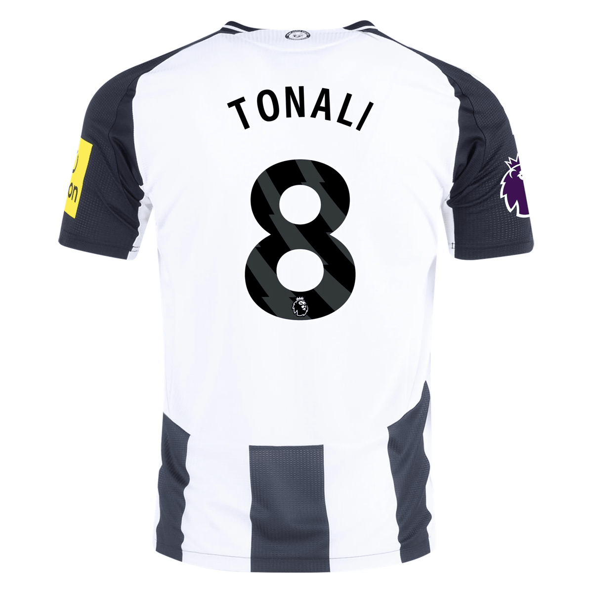 Adidas Newcastle United Authentic Sandro Tonali Home Jersey w/ EPL Patch 24/25 (Black/White) | SoccerWearhouse