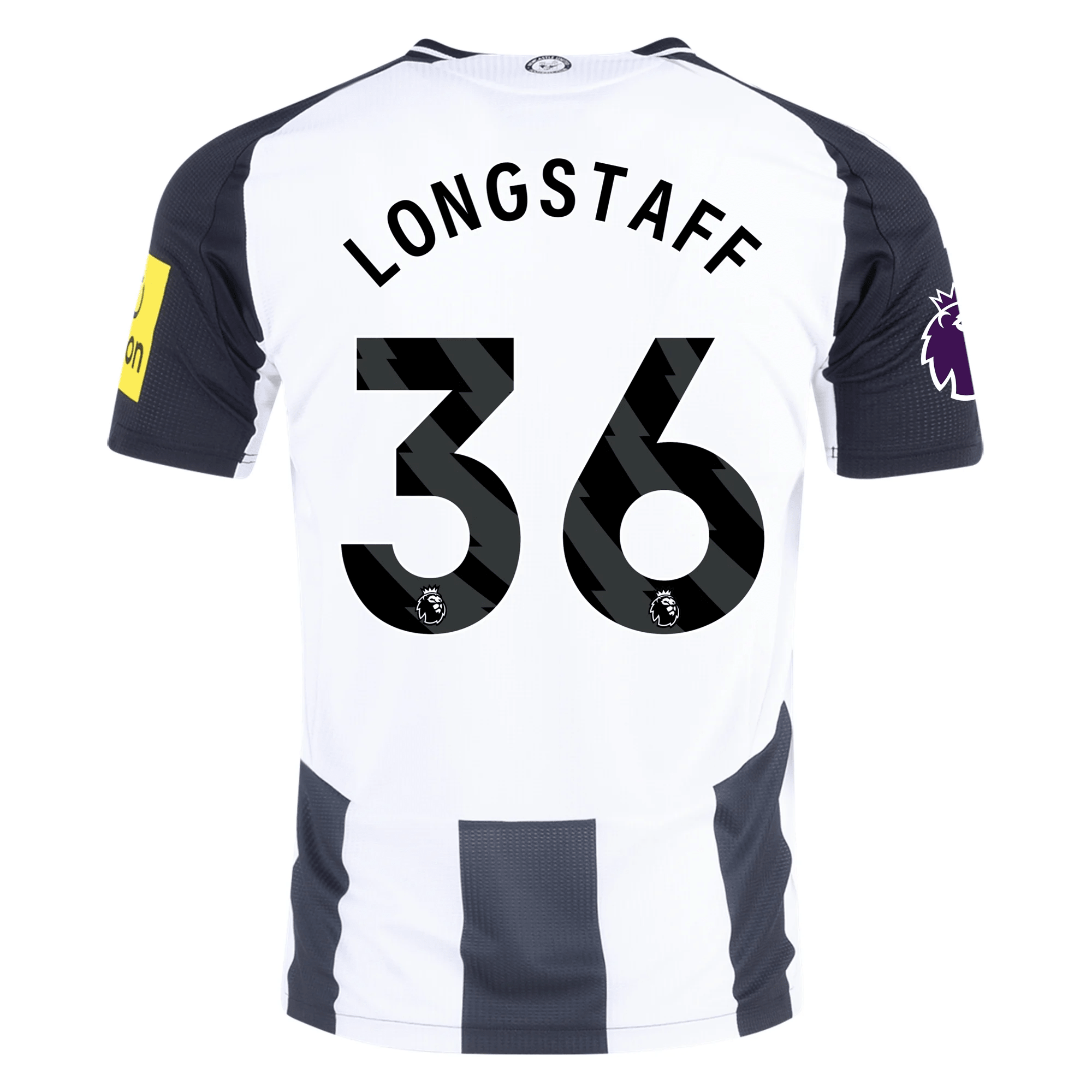 Adidas Newcastle United Authentic Sean Longstaff Home Jersey w/ EPL Pa