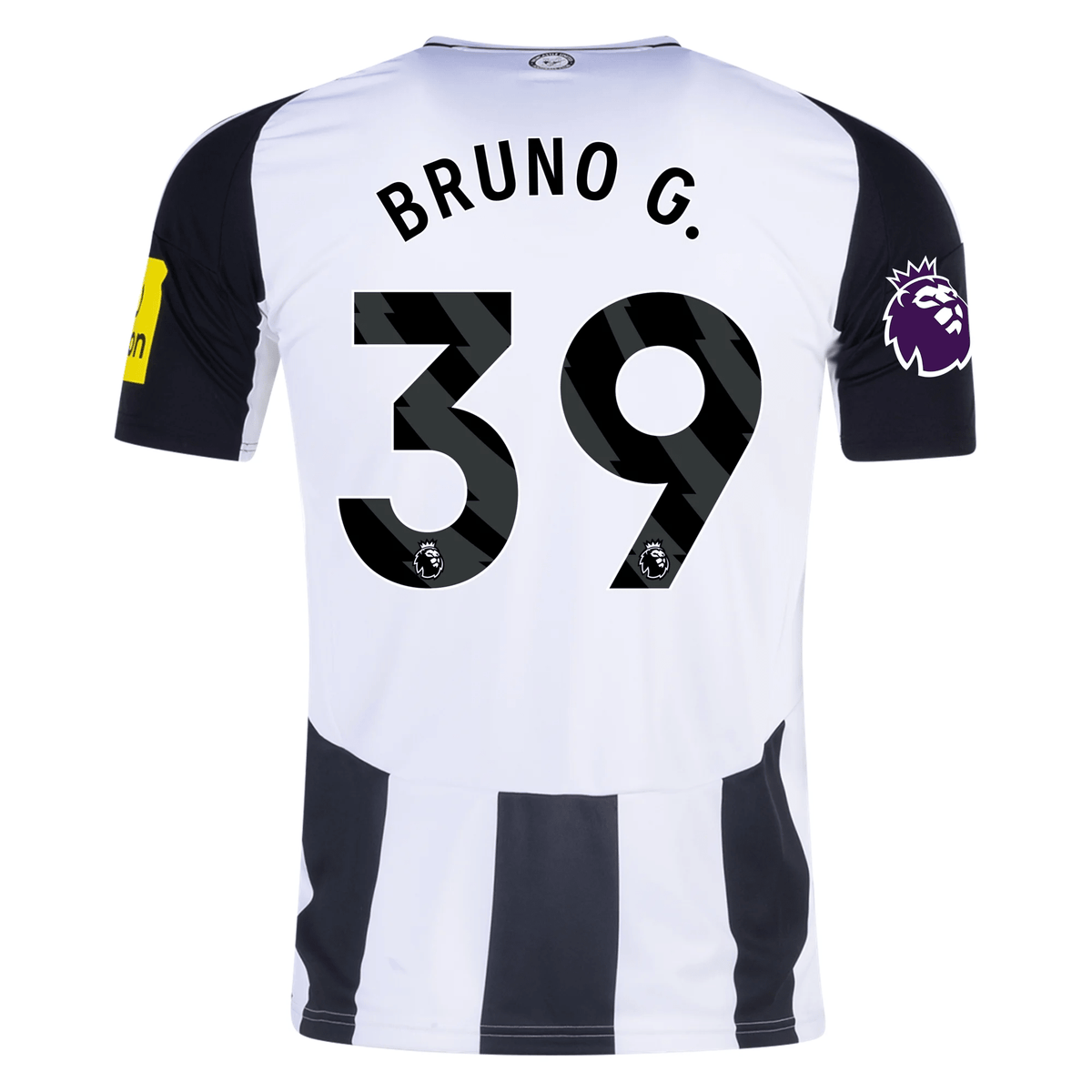 adidas Newcastle United Bruno Guimarães Home Jersey w/ EPL Patch 24/25 (Black/White) | SoccerWearhouse