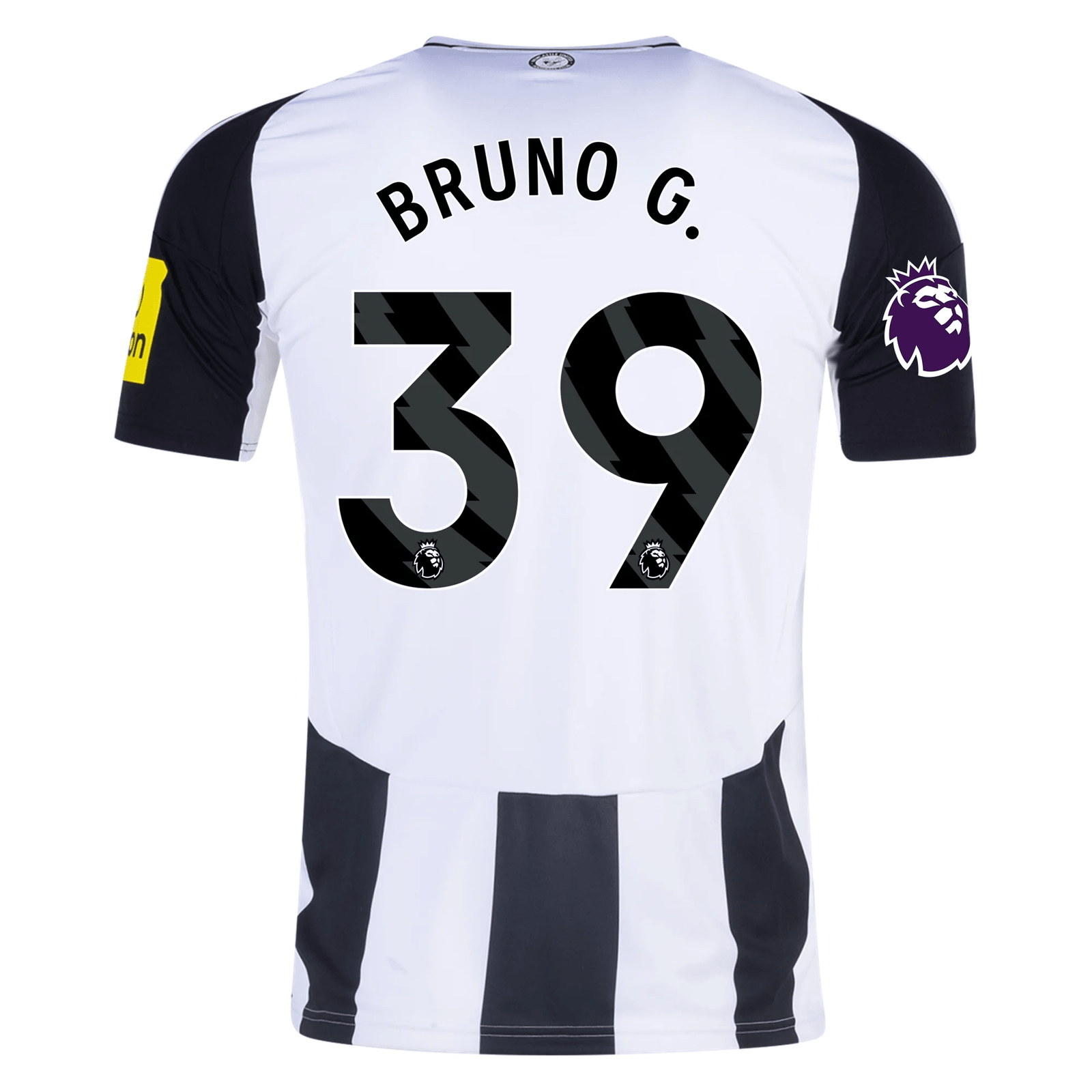adidas Newcastle United Bruno Guimarães Home Jersey w/ EPL Patch 24/25 (Black/White) | SoccerWearhouse