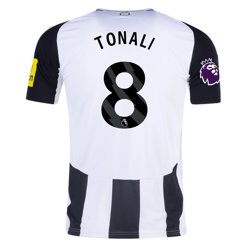adidas Newcastle United Sandro Tonali Home Jersey w/ EPL Patch 24/25 (Black/White) - M