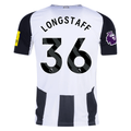 adidas Newcastle United Sean Longstaff Home Jersey w/ EPL Patch 24/25 (Black/White)