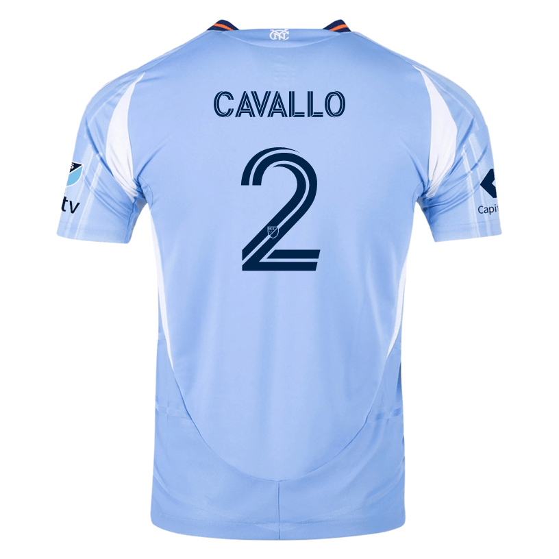 adidas Nico Cavallo New York City FC Authentic Home Jersey 25/26 w/ MLS Patches (Bahia Light Blue) | SoccerWearhouse